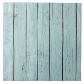 Chic Blue Rustic Wood Fliese (Vorderseite)