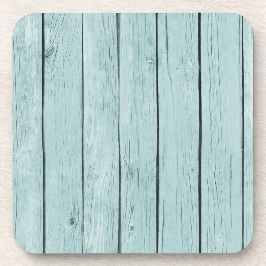 Chic Blue Rustic Wood Getränkeuntersetzer (Vorderseite)