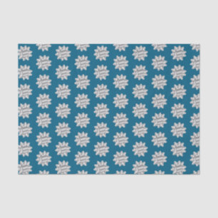 Chic Blue Silver Bows Weihnachten Seidenpapier