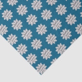 Chic Blue Silver Bows Weihnachten Seidenpapier (Ausschnitt)