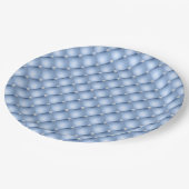Chic Blue Silver Imitate getupft Pappteller (Schrägansicht)