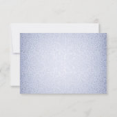 Chic Blue Snowflake Hochzeitkarte RSVP Karte (Rückseite)