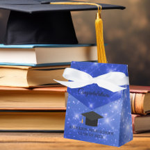 Chic Blue Sparkle Abschluss Custom 2025 Party