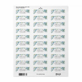 Chic Blue Spring Floral Wedding Rücksendeadresse (Vorne)