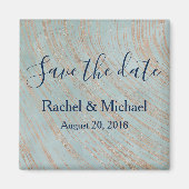 Chic Blue und Copper Farbe Magnet (Vorne)