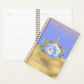 Chic Blue und Gold Crown Pageant Coach Planer (Anzeige)