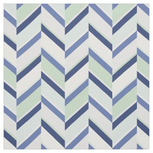 Chic blue und grün geometrisch Zickzack Muster Stoff (Muster)
