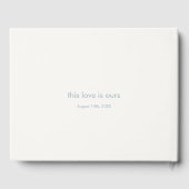 Chic Blue und White Couple Monogram Gästebuch (Rückseite)
