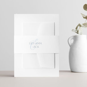 Chic Blue und White Hydrangea Wedding Einladungsbanderole