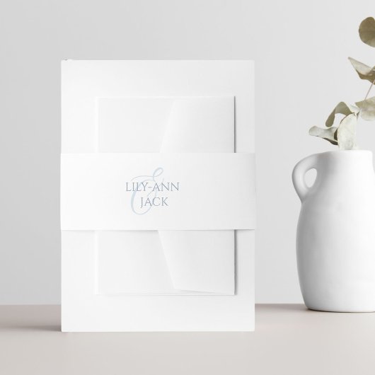 Chic Blue und White Hydrangea Wedding Einladungsbanderole