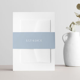 Chic Blue und White Hydrangea Wedding Einladungsbanderole