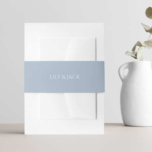 Chic Blue und White Hydrangea Wedding Einladungsbanderole