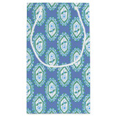Chic Blue Vintag Periwinkle Blumenmuster Kleine Geschenktüte (Rückseite)