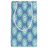 Chic Blue Vintag Periwinkle Blumenmuster Kleine Geschenktüte (Vorderseite)