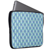 Chic Blue Vintag Periwinkle Blumenmuster Laptopschutzhülle (Vorne Rechts)