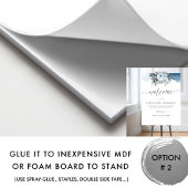 Chic, Blue Wedding Unplugged Zeremonie Willkommens Poster