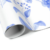 Chic Blue White Chinoiserie Florenz Geschenkpapier (Rolleneckpunkt)
