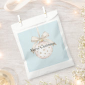 Chic Blue White Dots Bow Ornament Weihnachten Geschenktütchen (Ausgeschnitten)