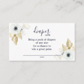 Chic Blue & White Floral Baby Dusche Windelwanne W Begleitkarte (Vorderseite)