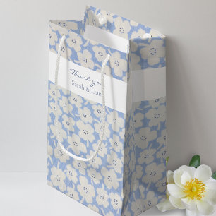 Chic Blue & White Petit Fleur Paper Napkin Kleine Geschenktüte