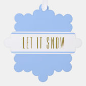 Chic Blue White Racing Stripes Festivals LASSEN ES Ornament Karte (Vorderseite)