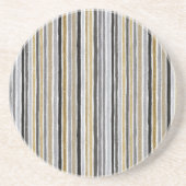 Chic Blue White Stripes Getränkeuntersetzer (Vorne)