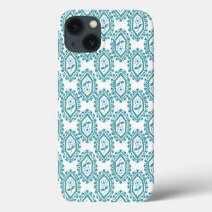 Chic Blue White Vintag Periwinkle Blumenmuster Case-Mate iPhone Hülle