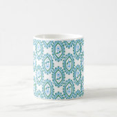 Chic Blue White Vintag Periwinkle Blumenmuster Kaffeetasse (Mittel)