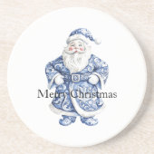 Chic Blue White Weihnachten Getränkeuntersetzer (Vorne)