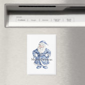 Chic Blue White Weihnachten Magnet (In Situ (Geschirrspüler))