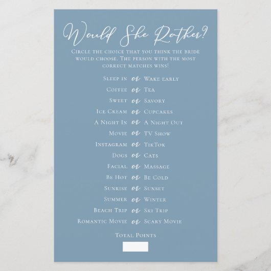 Chic Blue würde eher Brautparty spielen (Vorderseite)