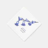 Chic Bluebell Blume Blossom Geburtstag Serviette (Ecke)
