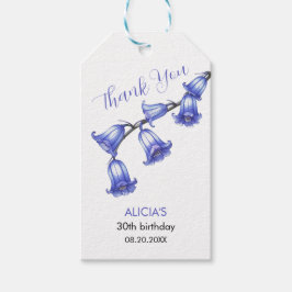 Chic Bluebell Blume Blossom Geburtstag Vielen Dank Geschenkanhänger