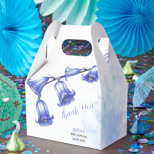 Chic Bluebell Blume Blossom Geburtstag Vielen Dank Geschenkschachtel (Party)