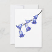 Chic Bluebell Blume Blossom Vielen Dank Dankeskarte (Rückseite)