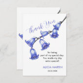 Chic Bluebell Blume Blossom Vielen Dank Dankeskarte (Vorne/Hinten)