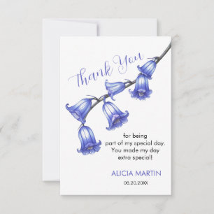 Chic Bluebell Blume Blossom Vielen Dank Dankeskarte