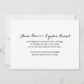 Chic Blüh | Glücklicherweise immer nach Hochzeit F Ankündigung (Rückseite)