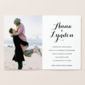 Chic Blüh | Hochzeitsgold für Foto Folienkarte (Innenseite)