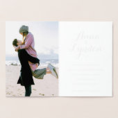 Chic Blüh | Wedding Foto Silver Folienkarte (Innenseite)