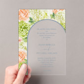 Chic Blume Blue Arch Wedding Acryleinladungen (Insitu (Handheld))