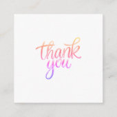 Chic Blume Bouquet Personalisiert Wedding Foto Begleitkarte (Rückseite)