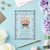 Chic Blume Cart Bridal Dusche Einladung (In Situ (Hochzeit))