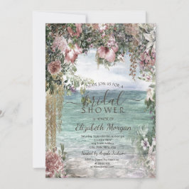 Chic Blume Ocean Brautparty Einladung