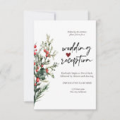 Chic Blume Ocean Empfang Einladung (Vorderseite)