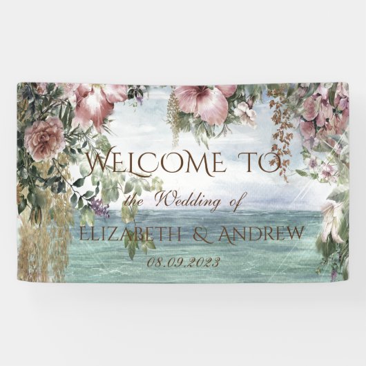 Chic Blume Ocean Wedding Banner (Horizontal)