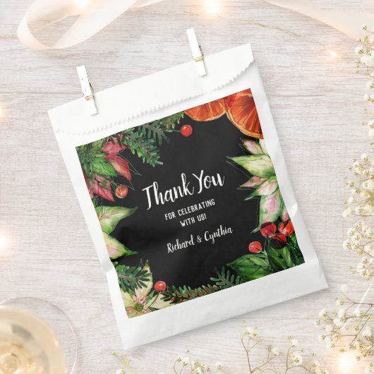 Chic Blume Orange Slices Berries Geschenktütchen (Ausgeschnitten)