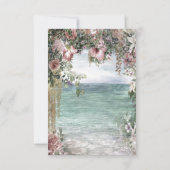 Chic Blume Ozean Save the Date (Rückseite)