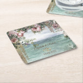 Chic Blume Rechteckiger Pappuntersetzer (angewinkelt)