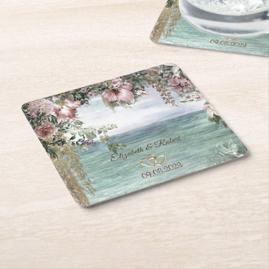 Chic Blume Rechteckiger Pappuntersetzer (angewinkelt)